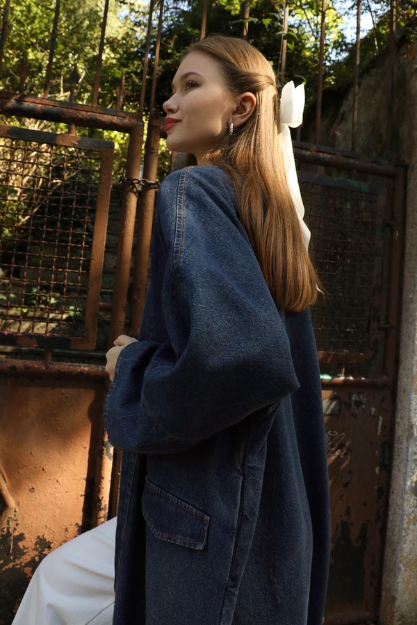 Klasik Denim Kap Koyu Mavi - 6