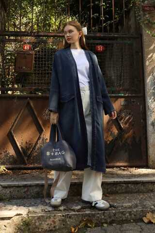 Klasik Denim Kap Koyu Mavi - 2