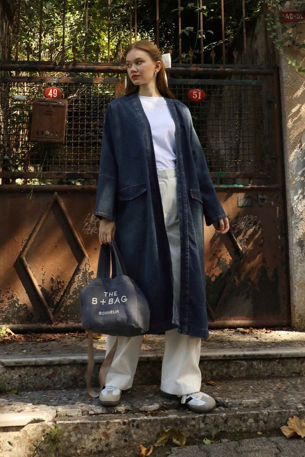 Klasik Denim Kap Koyu Mavi - 2