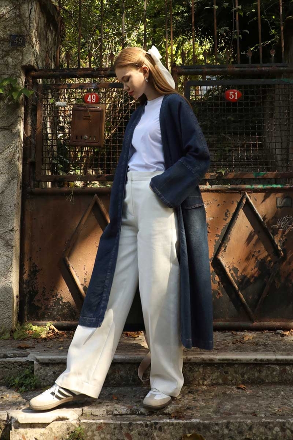 Klasik Denim Kap Koyu Mavi - 4