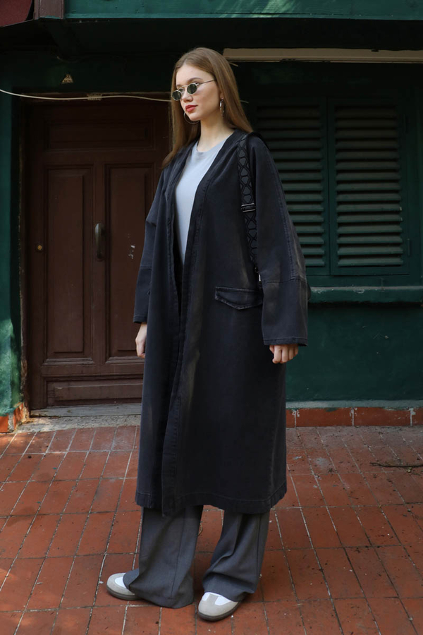 Klasik Denim Kap Siyah - 3