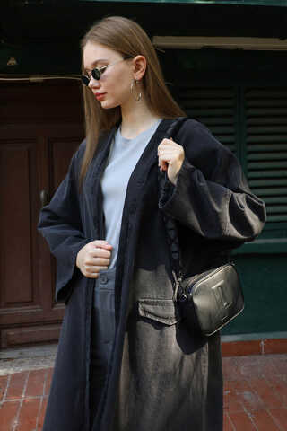 Klasik Denim Kap Siyah - 5