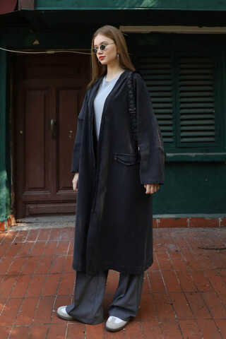 Klasik Denim Kap Siyah - 3