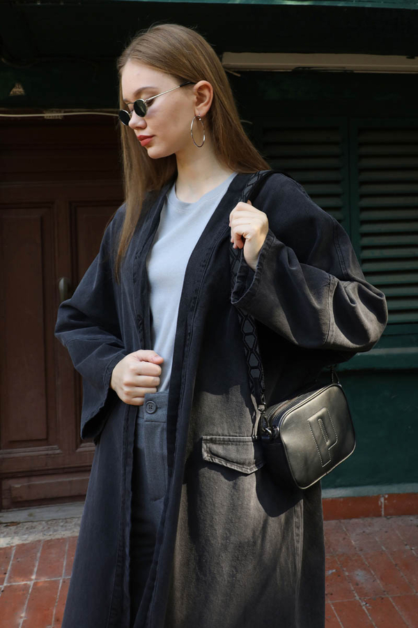 Klasik Denim Kap Siyah - 5