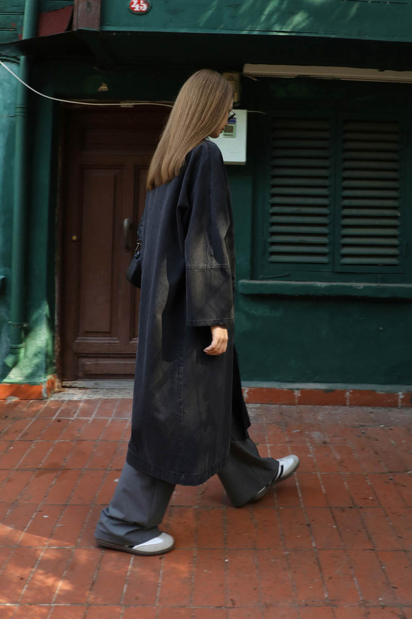 Klasik Denim Kap Siyah - 6