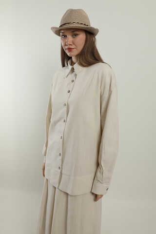 Klasik Keten Etek Takım Bej - 6