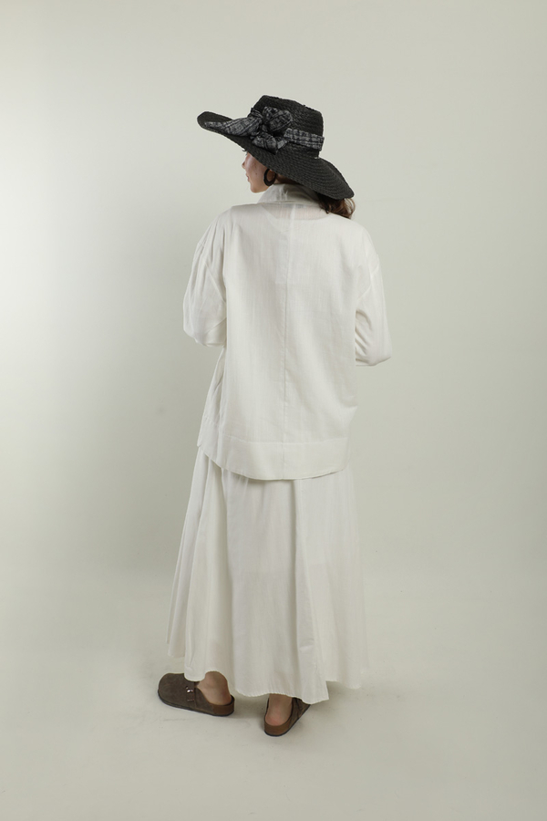 Klasik Keten Etek Takım Beyaz - 6