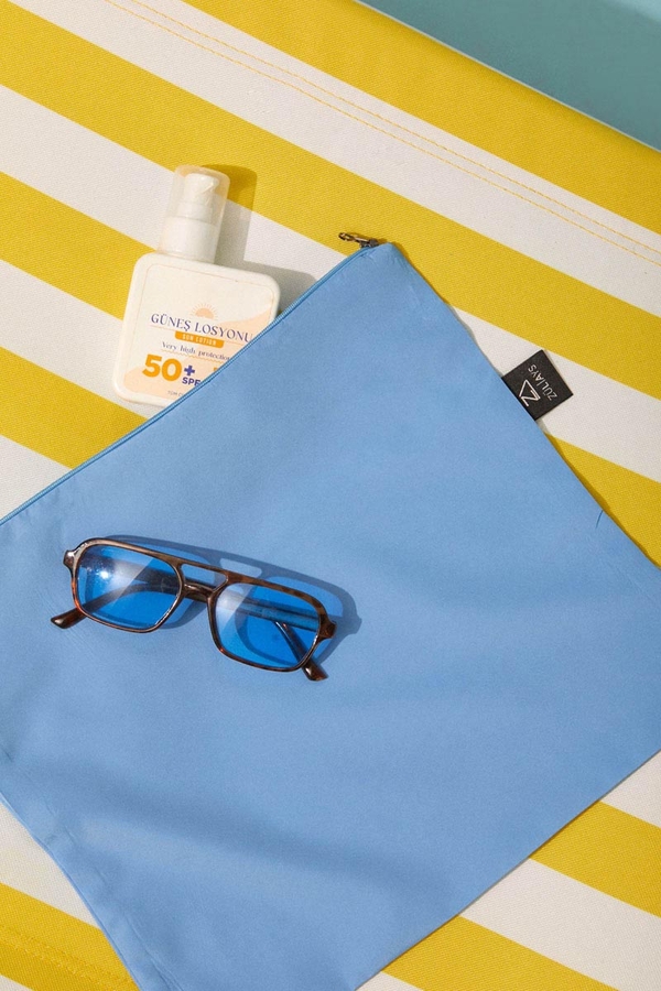 Klasik Tesettür Mayo Takımı Bebe Mavisi - 6