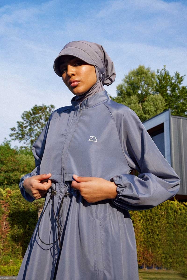 Klasik Tesettür Mayo Takımı Gri - 2