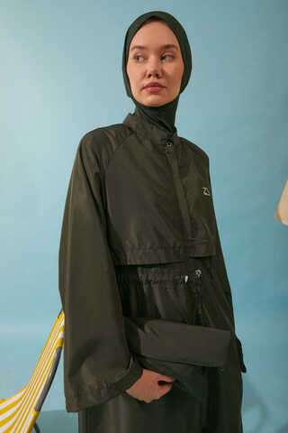 Klasik Tesettür Mayo Takımı Haki - 6