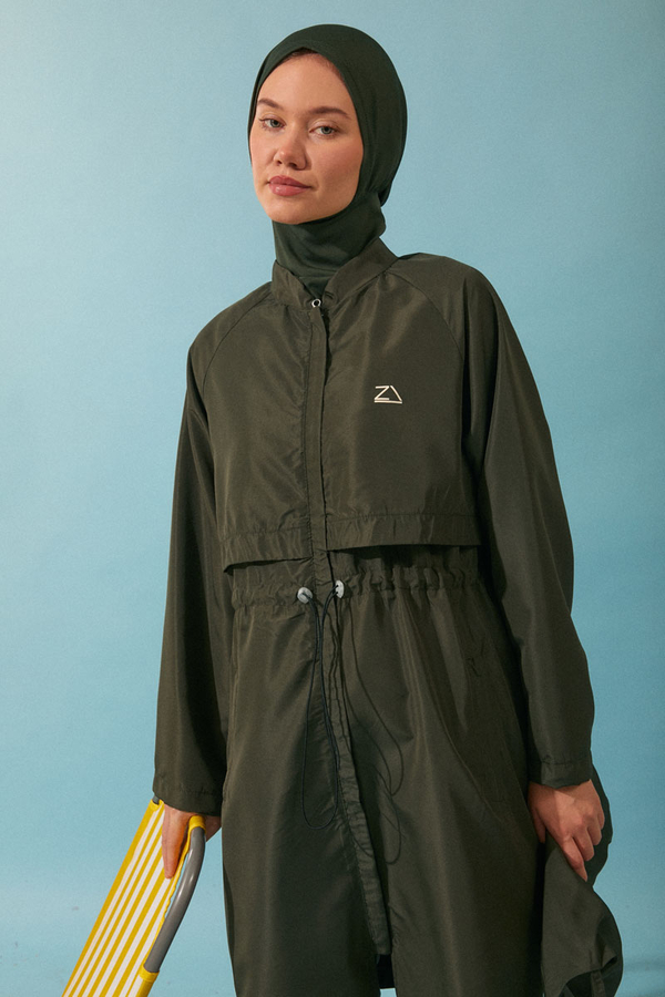 Klasik Tesettür Mayo Takımı Haki - 11