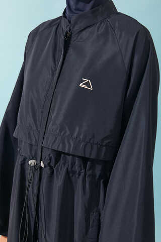 Klasik Tesettür Mayo Takımı Koyu Lacivert - 7