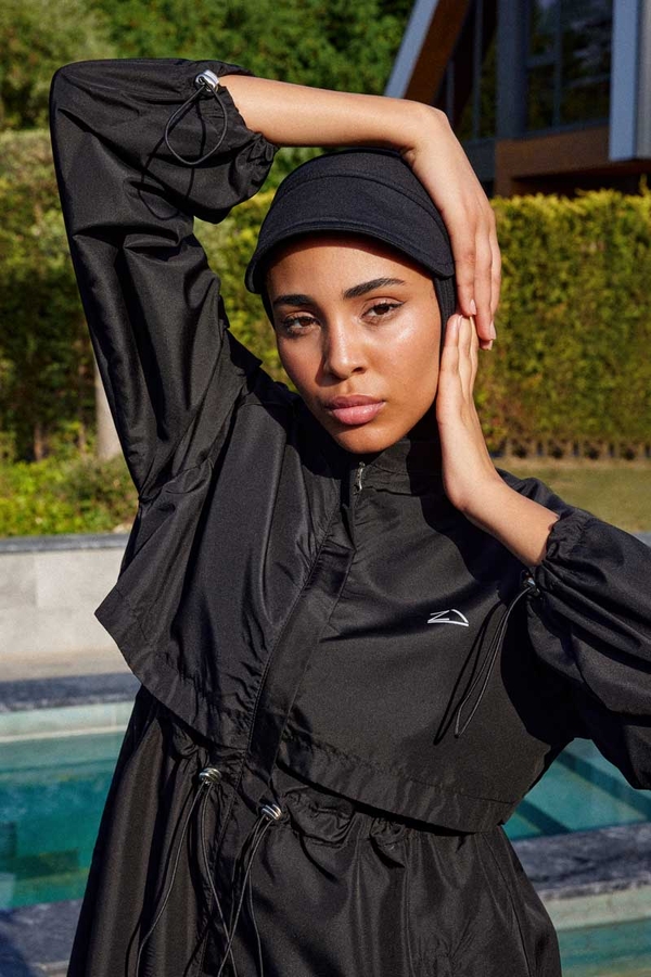 Klasik Tesettür Mayo Takımı Siyah - 14