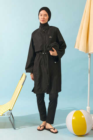 Klasik Tesettür Mayo Takımı Siyah - 3