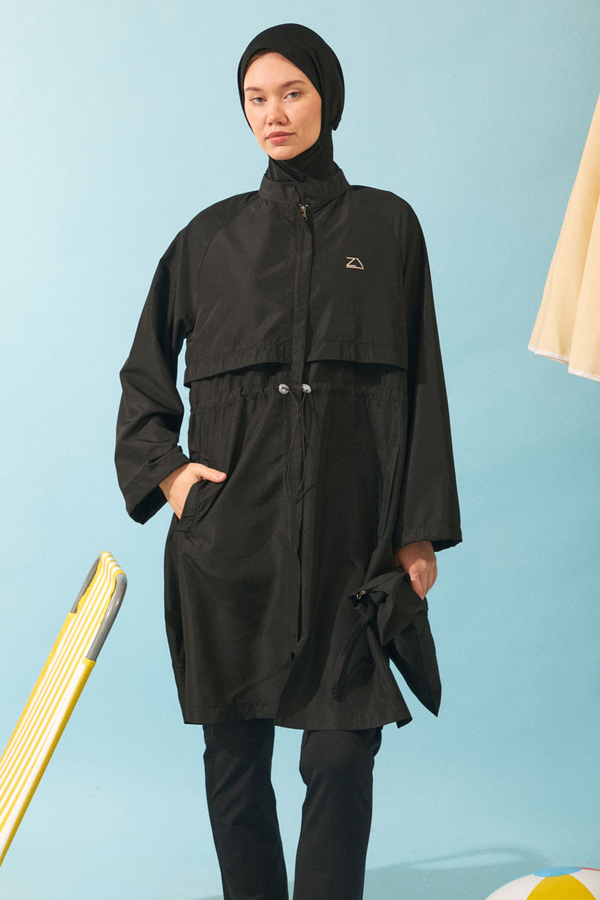 Klasik Tesettür Mayo Takımı Siyah - 4