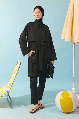 Klasik Tesettür Mayo Takımı Siyah - 9