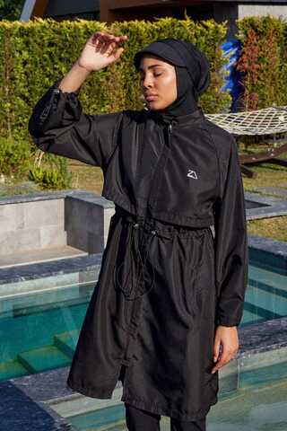 Klasik Tesettür Mayo Takımı Siyah - 16