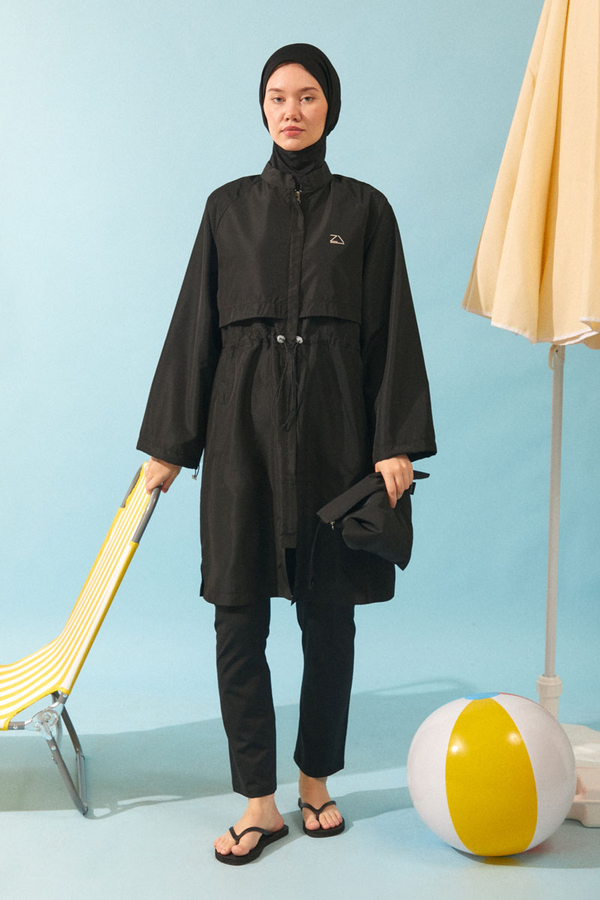 Klasik Tesettür Mayo Takımı Siyah - 2