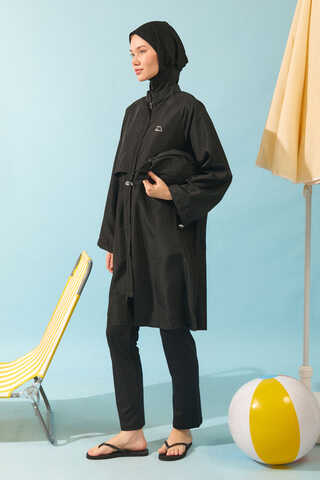 Klasik Tesettür Mayo Takımı Siyah - 8