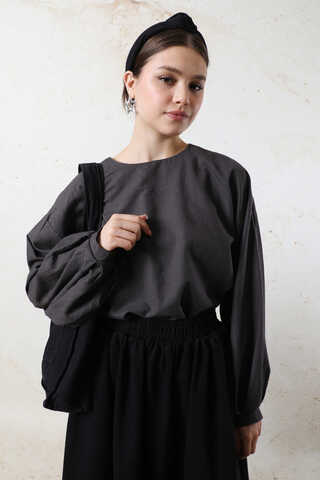 Kloş Denim Etek Siyah - 6