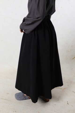 Kloş Denim Etek Siyah - 2