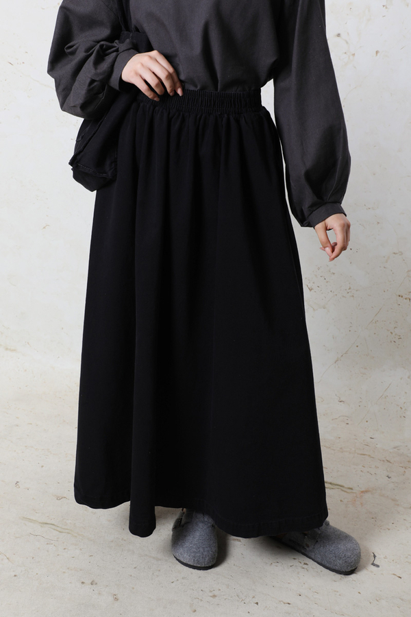 Kloş Denim Etek Siyah - 5