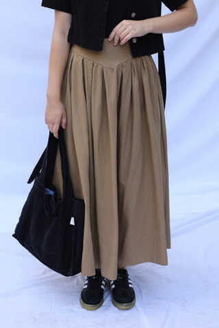 Kloş Keten Etek Camel - 2