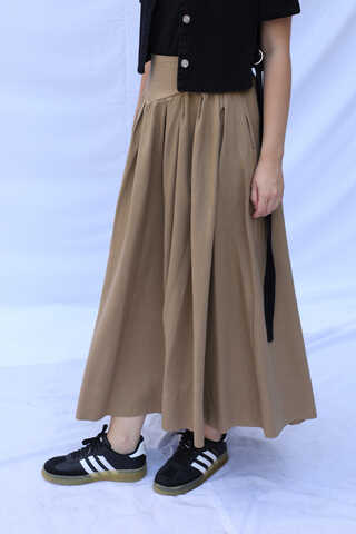 Kloş Keten Etek Camel - 3