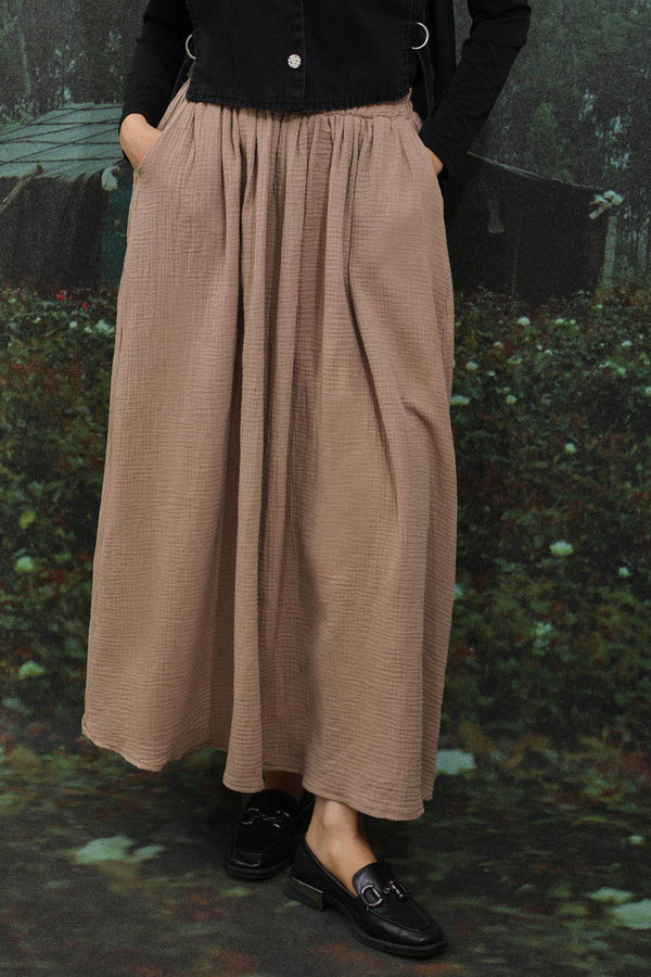 Kloş Müslin Etek Vizon - 3