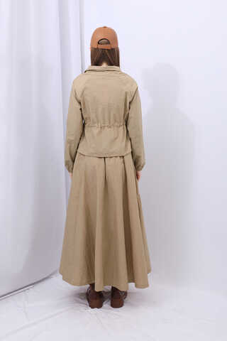 Kloş Paraşüt Etek Takım Camel - 20