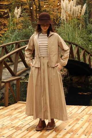 Kloş Paraşüt Etek Takım Camel - 3