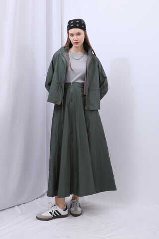 Kloş Paraşüt Etek Takım Füme - 1