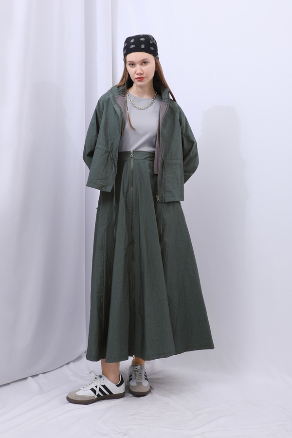 Kloş Paraşüt Etek Takım Füme - 1