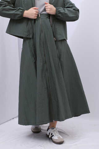 Kloş Paraşüt Etek Takım Füme - 2