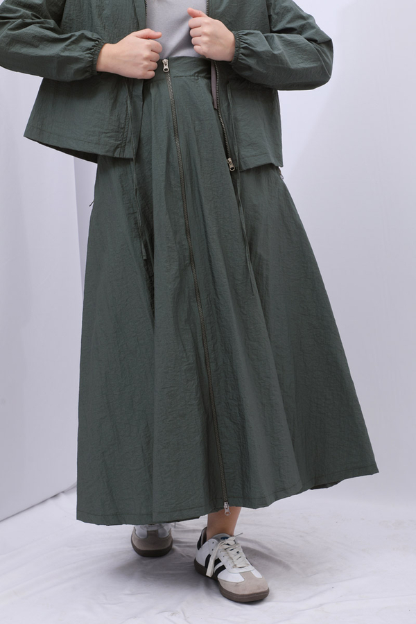 Kloş Paraşüt Etek Takım Füme - 2