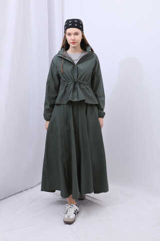 Kloş Paraşüt Etek Takım Füme - 4