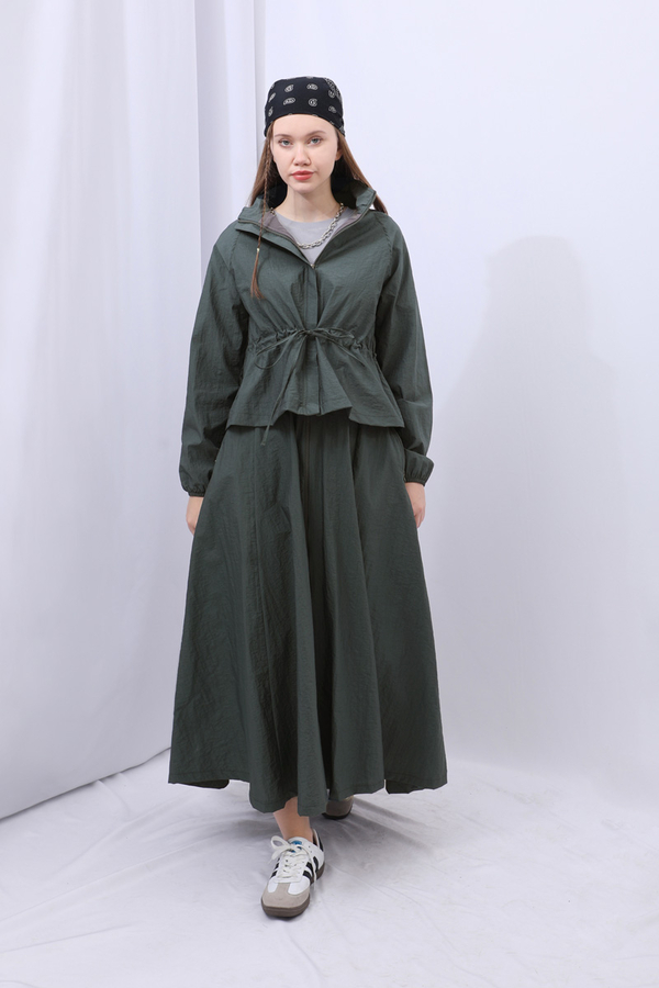 Kloş Paraşüt Etek Takım Füme - 4