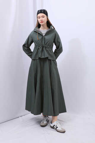 Kloş Paraşüt Etek Takım Füme - 5