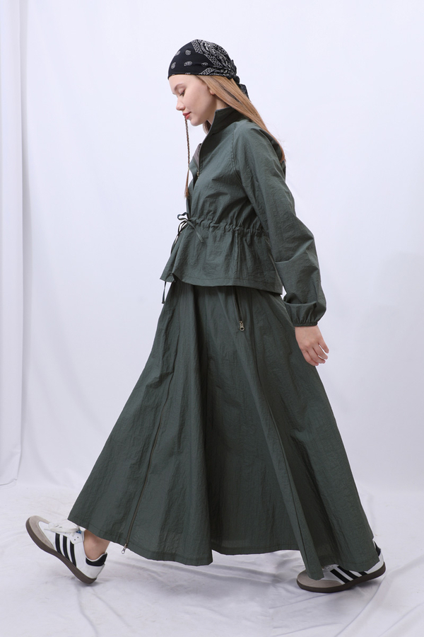 Kloş Paraşüt Etek Takım Füme - 6