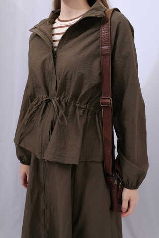 Kloş Paraşüt Etek Takım Kahverengi - 17