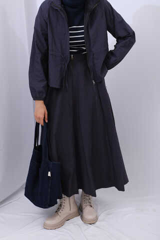 Kloş Paraşüt Etek Takım Lacivert - 12