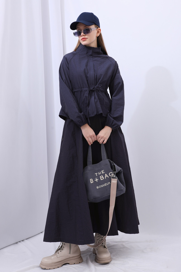 Kloş Paraşüt Etek Takım Lacivert - 18