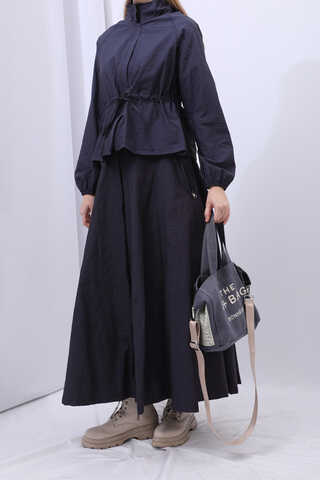 Kloş Paraşüt Etek Takım Lacivert - 19