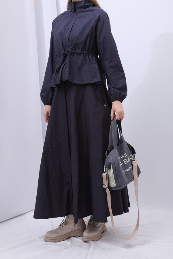 Kloş Paraşüt Etek Takım Lacivert - 19