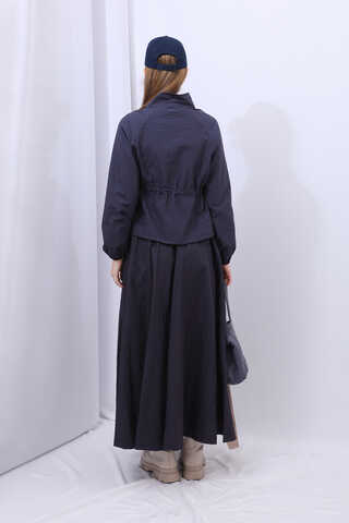 Kloş Paraşüt Etek Takım Lacivert - 23