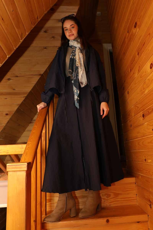 Kloş Paraşüt Etek Takım Lacivert - 3