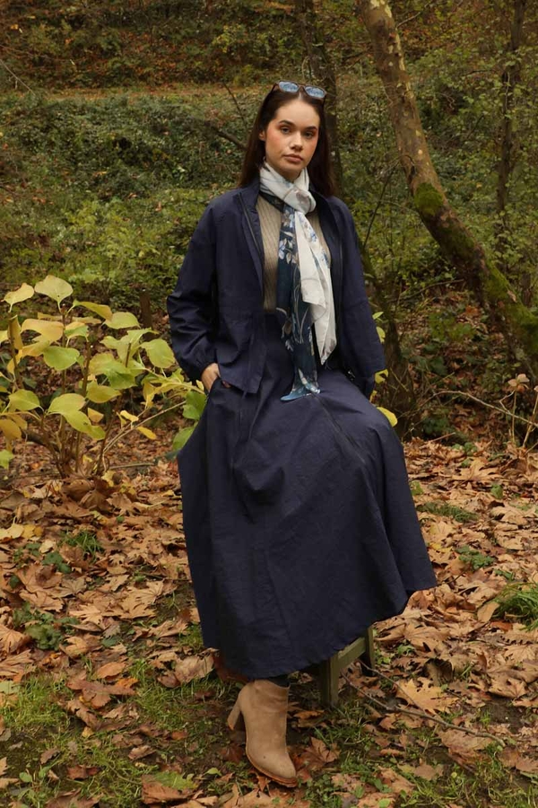 Kloş Paraşüt Etek Takım Lacivert - 5