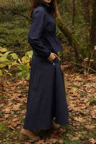 Kloş Paraşüt Etek Takım Lacivert - 10