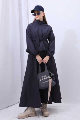 Kloş Paraşüt Etek Takım Lacivert - 18