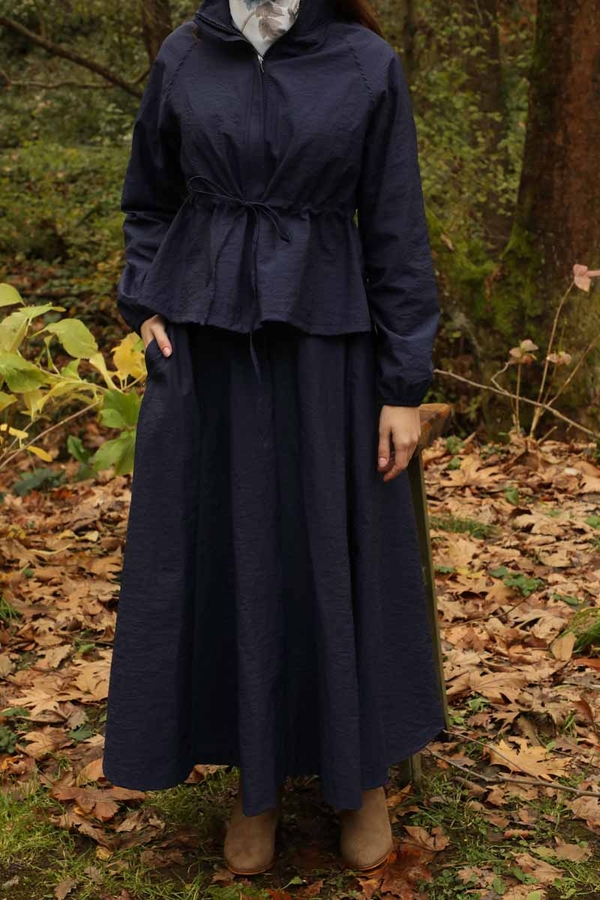 Kloş Paraşüt Etek Takım Lacivert - 8